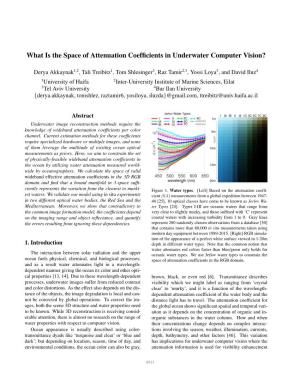 What Is the Space of Attenuation Coefficients in Underwater