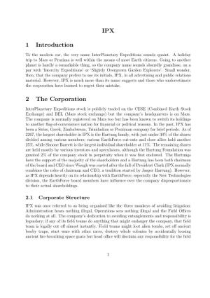 IPX 1 Introduction 2 the Corporation