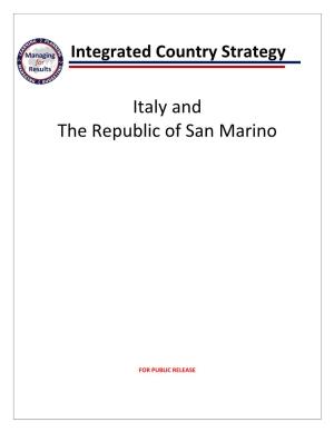 Italy and the Republic of San Marino