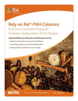 Analysis—Choose Specialized Rxi-PAH Columns