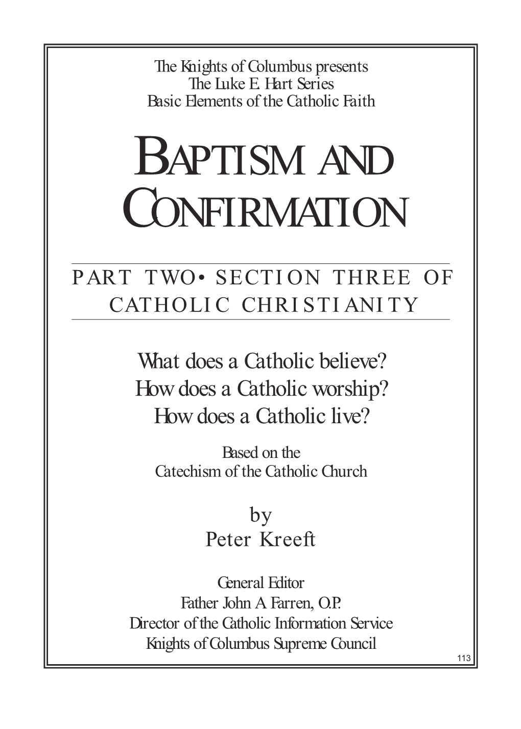 Baptism and Confirmation