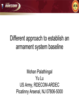 Different Approach to Establish an Armament System Baseline