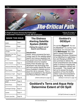 Goddard's Terra and Aqua Help Determine Extent of Oil Spill
