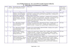 List of Polling Stations for 143 LALGUDI Assembly Segment Within