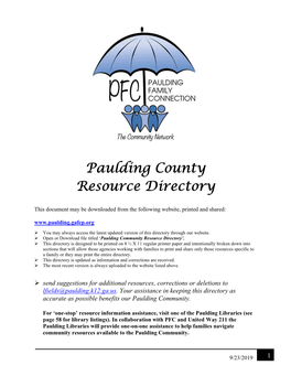 Paulding Community Resource Directory’