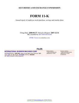 Form: 11-K, Filing Date: 06/27/2008