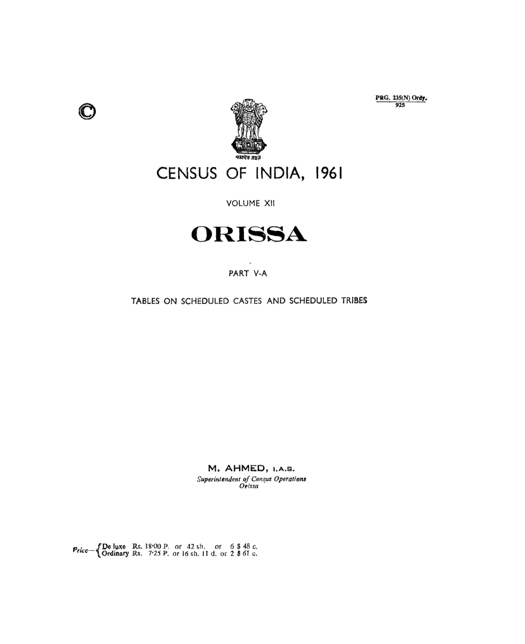 Tables on Scheduled Castes and Scheduled Tribes