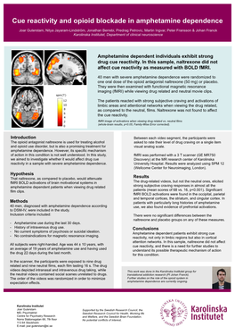 Cue Reactivity and Opioid Blockade in Amphetamine Dependence