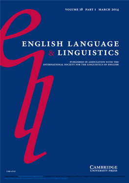 English Language & Linguistics