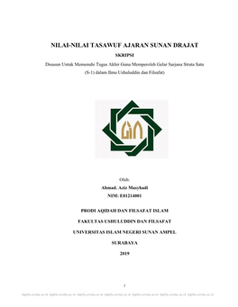 Nilai-Nilai Tasawuf Ajaran Sunan Drajat