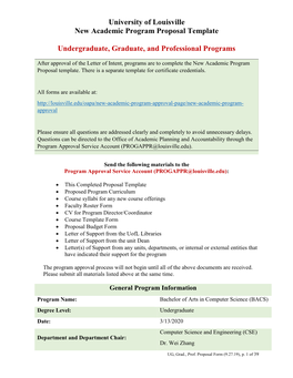 Ba in Computer Science Proposal