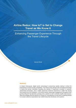 Airline Redux: How Iot Is Set to Change Travel As We Know It