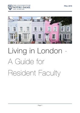 Living in London - a Guide for Resident Faculty