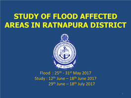 Study of Flood Affected Areas in Ratnapura District