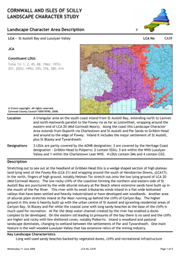 Cornwall and Isles of Scilly Landscape Character Study