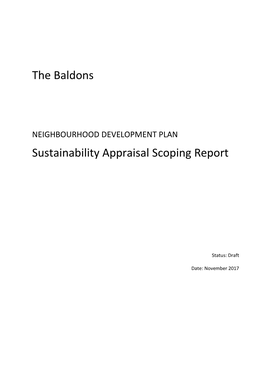 Sustainability Appraisal Scoping Report