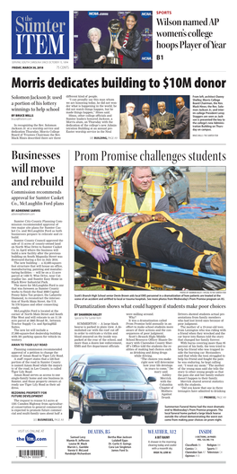 Prom Promise Challenges Students Morris Dedicates Building to $10M