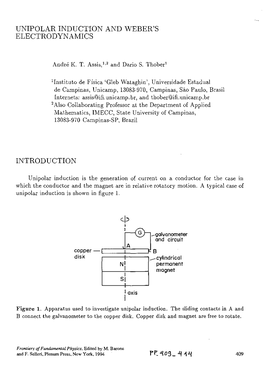 Unipolar Induction and Weber's Electrodynamics