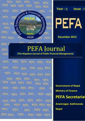PEFA Journal (The Nepalese Journal of Public Financial Management)