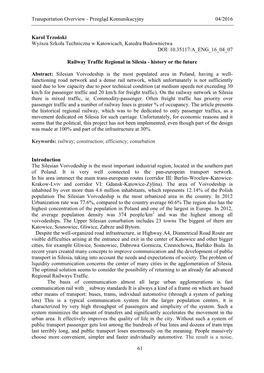 Transportation Overview - Przegląd Komunikacyjny 04/2016