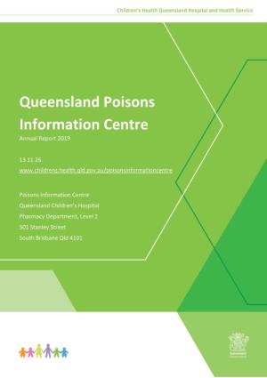 Queensland Poisons Information Centre Annual Report 2019