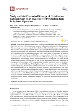 Study on Grid-Connected Strategy of Distribution Network with High Hydropower Penetration Rate in Isolated Operation