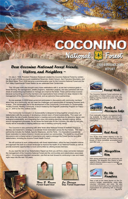 Dear Coconino National Forest Friends, Visitors, and Neighbors ~