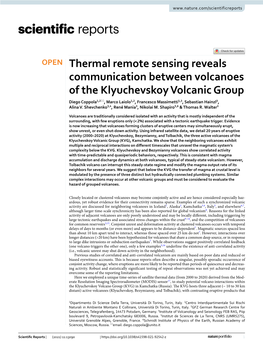 Thermal Remote Sensing Reveals Communication Between