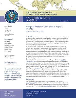 Religious Freedom Conditions in Nigeria in 2020
