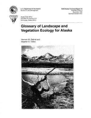 Glossary of Landscape and Vegetation Ecology for Alaska