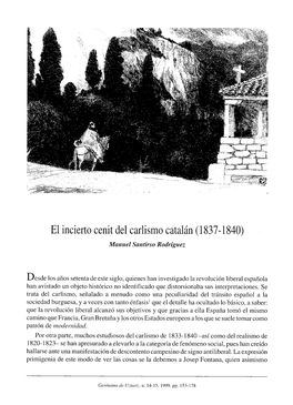El Incierto Cenit Del Carlismo Catalán (1837-1840) Manuel Santirso Rodríguez