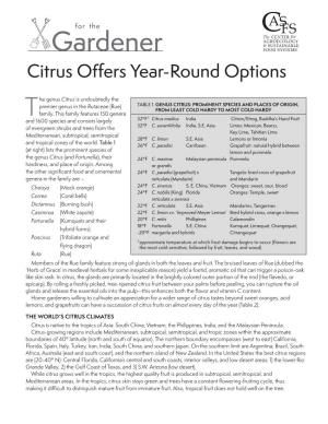 Citrus Offers Year-Round Options