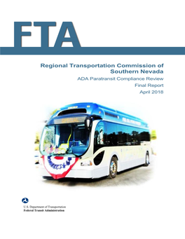 RTC of Southern Nevada Final ADA Paratransit Report 2018