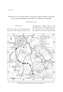 A Section of the Gezer–Ramla Aqueduct (Qanat Bint Al-Kafir) and a Mamluk-Period Cemetery Near Moshav Yashresh