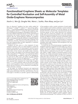 Functionalized Graphene Sheets As Molecular Templates for Controlled Nucleation and Self-Assembly of Metal Oxide-Graphene Nanocomposites