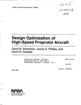 Design Optimization of High-Speed Proprotor Aircraft
