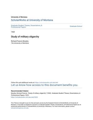 Study of Military Oligarchy