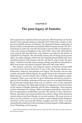 The Poor Legacy of Sumatra