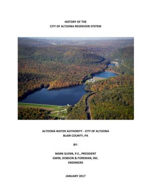 History of the City of Altoona Reservoir System