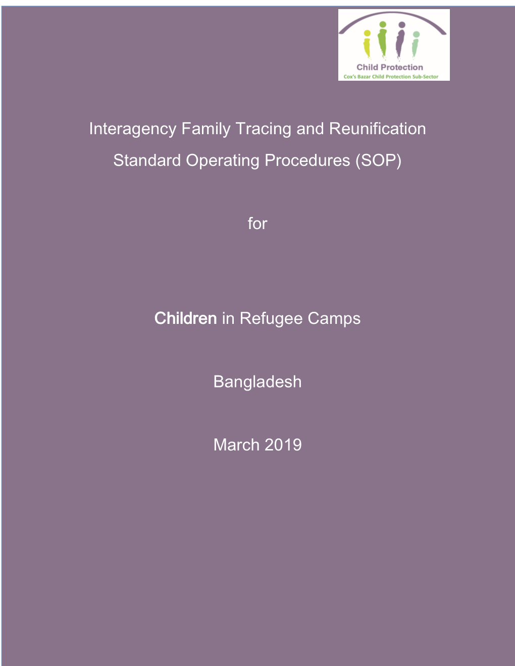 Interagency Family Tracing and Reunification Standard Operating