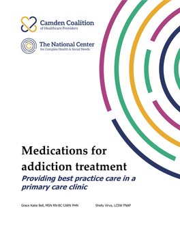 Medications for Addiction Treatment Best PRACTICE TOOLKIT