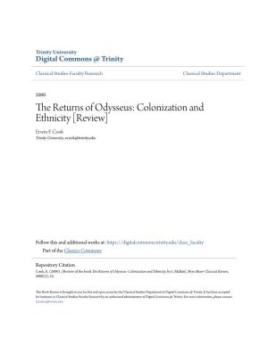 The Returns of Odysseus: Colonization and Ethnicity [Review] Erwin F