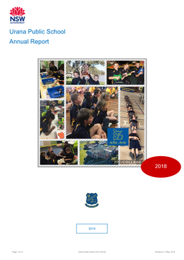 2018 Urana Public School Annual Report
