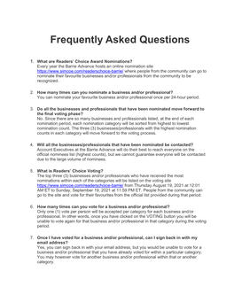 Frequently Asked Questions