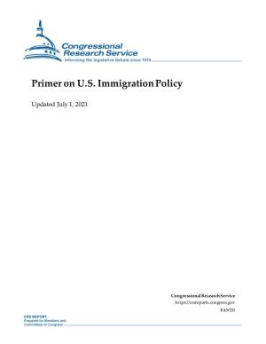 Primer on U.S. Immigration Policy