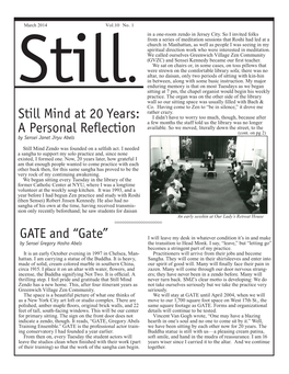 Still Mind at 20 Years: a Personal Reflection GATE
