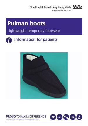 Pulman Boots Lightweight Temporary Footwear