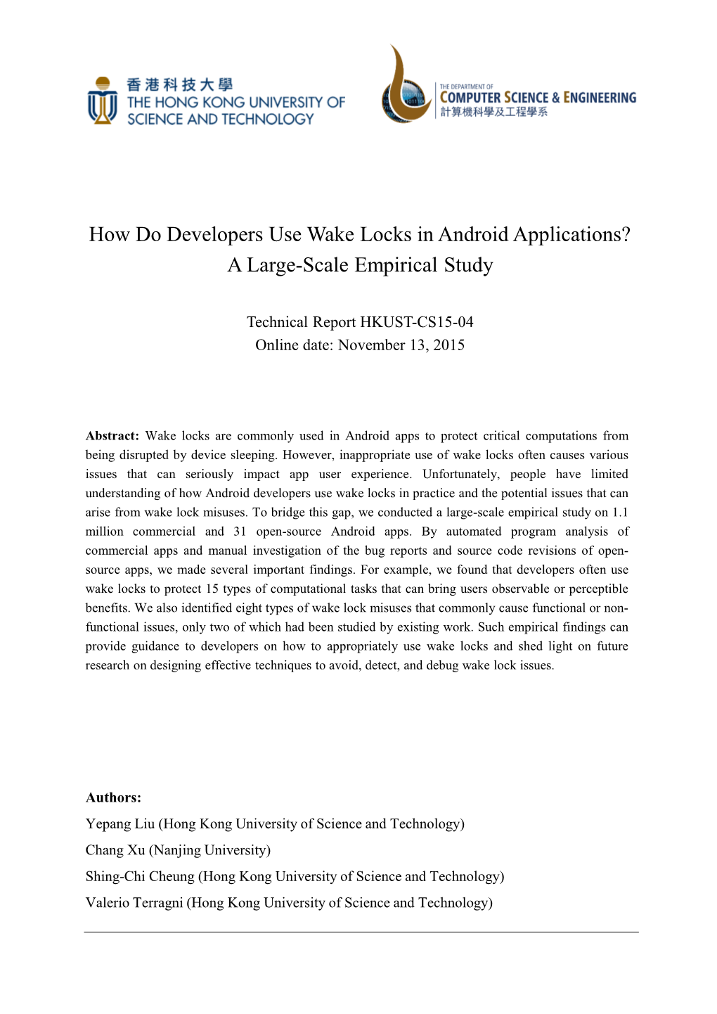 How Do Developers Use Wake Locks in Android Applications? a Large-Scale Empirical Study