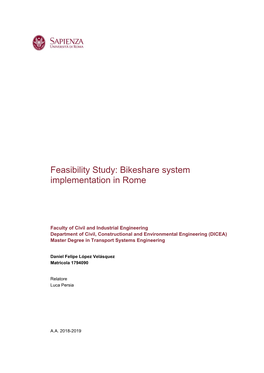 Feasibility Study: Bikeshare System Implementation in Rome