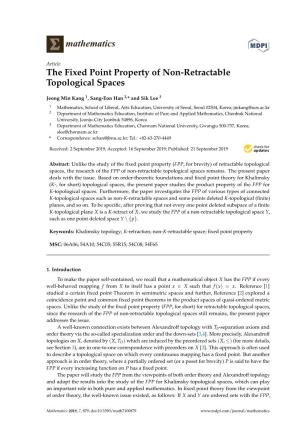 The Fixed Point Property of Non-Retractable Topological Spaces